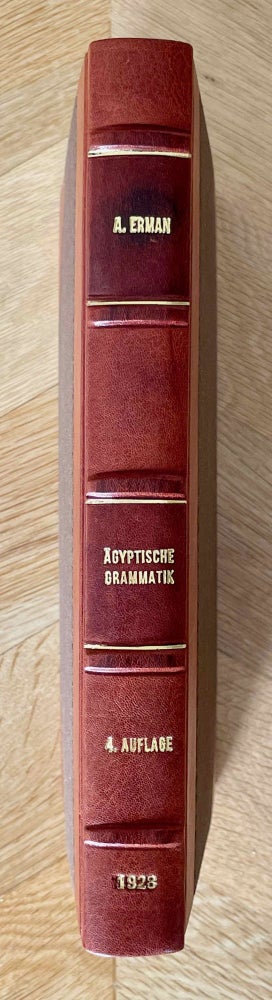 Item #M0527b Ägyptische Grammatik. 4. Auflage. ERMAN Adolf.[newline]M0527b-00.jpeg