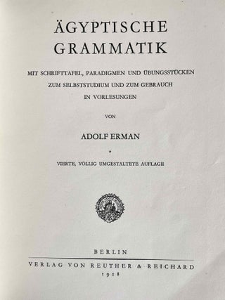 Ägyptische Grammatik. 4. Auflage.[newline]M0527b-04.jpeg