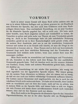 Ägyptische Grammatik. 4. Auflage.