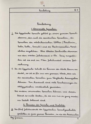 Ägyptische Grammatik. 4. Auflage.
