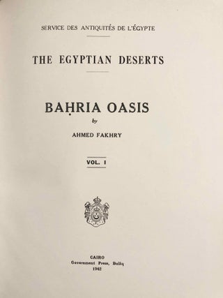 The Egyptian Deserts. Bahria Oasis. Vol. I & II (complete set)[newline]M0554c-04.jpg