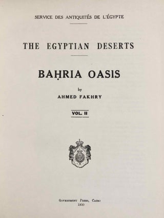 The Egyptian Deserts. Bahria Oasis. Vol. I & II (complete set)[newline]M0554c-18.jpg