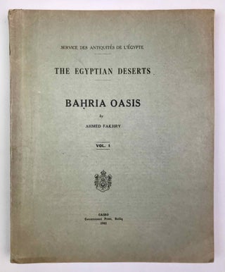 Item #M0554e The Egyptian Deserts. Bahria Oasis. Vol. I & II (complete set). FAKHRY Ahmed[newline]M0554e-00.jpeg