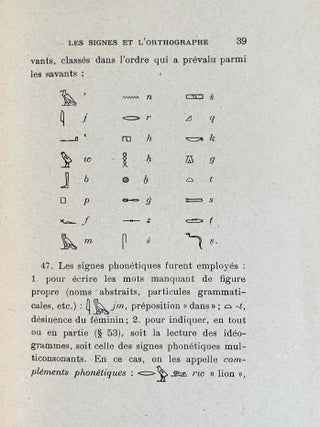 Grammaire de l'ancien &eacute;gyptien (hi&eacute;roglyphes)