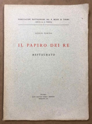 Item #M0564a Il Papiro dei Re restaurato. FARINA Giulio[newline]M0564a.jpg