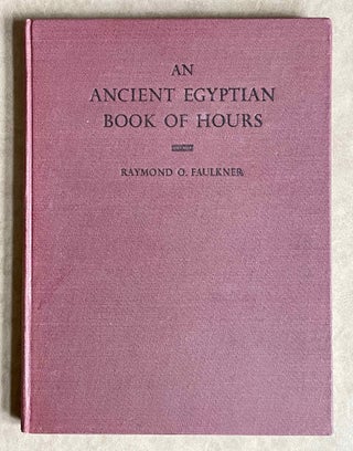 Item #M0566 An ancient Egyptian book of hours. Pap. Brit. Mus. 10569. FAULKNER Raymond Oliver[newline]M0566-00.jpeg