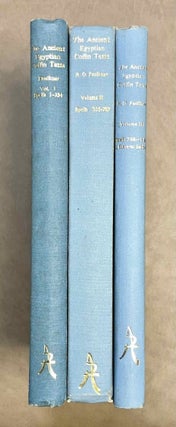 Item #M0567g Ancient Egyptian coffin texts. Vol. I, II & III (complete set). FAULKNER Raymond Oliver[newline]M0567g-00.jpeg