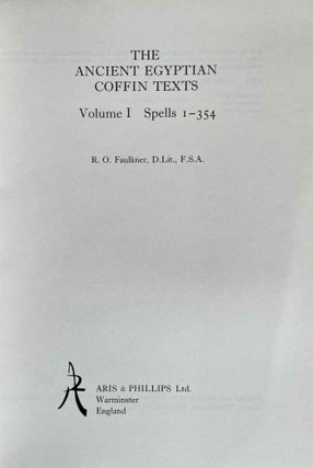 Ancient Egyptian coffin texts. Vol. I, II & III (complete set)[newline]M0567h-02.jpeg