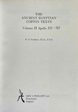 Ancient Egyptian coffin texts. Vol. I, II & III (complete set)[newline]M0567h-06.jpeg