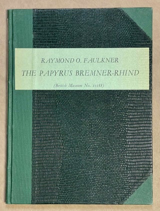Item #M0573b The papyrus Bremner-Rhind. FAULKNER Raymond Oliver[newline]M0573b-00.jpeg
