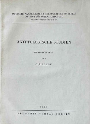 Ägyptologische Studien. Hermann Grapow zum 70. Geburtstag gewidmet.[newline]M0577-02.jpeg