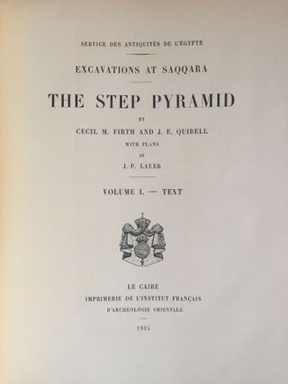 The step pyramid. Vol. I: Text. Vol. II: Plates (complete set)[newline]M0581b-03.jpg