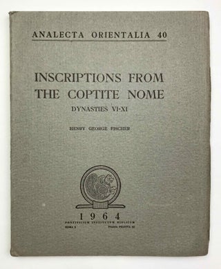 Item #M0584g Inscriptions from the Coptite nome. FISCHER Henry George[newline]M0584g-00.jpeg
