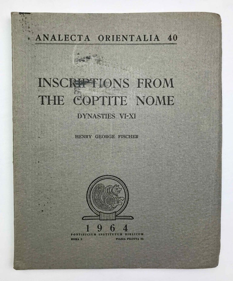 Item #M0584h Inscriptions from the Coptite nome. FISCHER Henry George.[newline]M0584h-00.jpeg