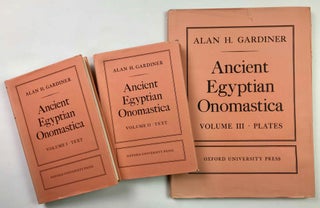 Ancient Egyptian Onomastica. Vol. I & II: Text. Vol. III: Plates (complete set)[newline]M0596i-01.jpeg