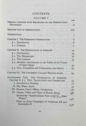 Ancient Egyptian Onomastica. Vol. I & II: Text. Vol. III: Plates (complete set)[newline]M0596m-04.jpeg