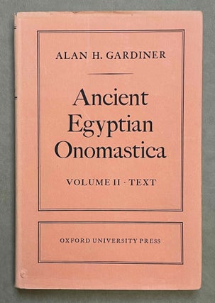 Ancient Egyptian Onomastica. Vol. I & II: Text. Vol. III: Plates (complete set)[newline]M0596m-14.jpeg
