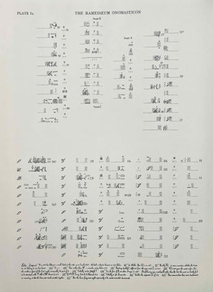 Ancient Egyptian Onomastica. Vol. I & II: Text. Vol. III: Plates (complete set)[newline]M0596m-22.jpeg