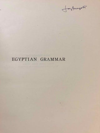 Egyptian grammar. Being an introduction to the study of hieroglyphs.[newline]M0600c-02.jpg