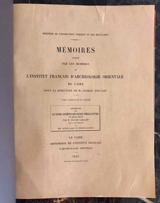Faune égyptienne antique. Recherches sur les poissons représentés dans quelques tombeaux égyptiens de l’Ancien Empire.