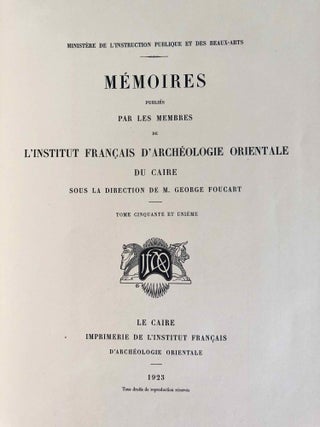 Faune égyptienne antique. Recherches sur les poissons représentés dans quelques tombeaux égyptiens de l’Ancien Empire.