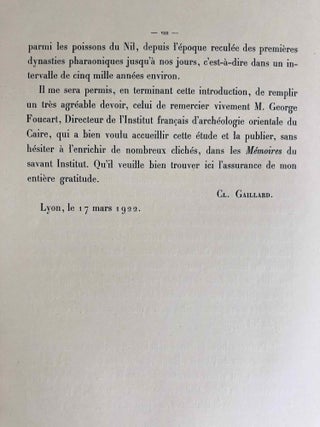 Faune égyptienne antique. Recherches sur les poissons représentés dans quelques tombeaux égyptiens de l’Ancien Empire.