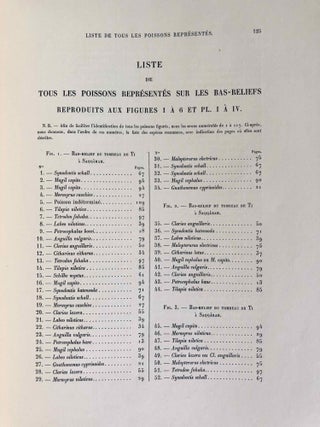 Faune égyptienne antique. Recherches sur les poissons représentés dans quelques tombeaux égyptiens de l’Ancien Empire.