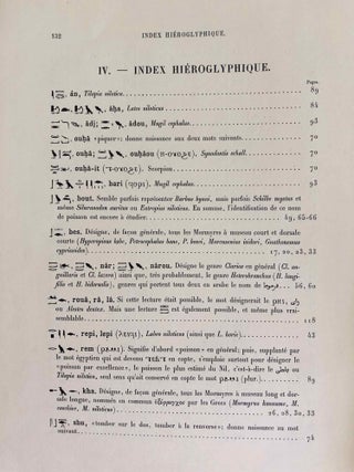 Faune égyptienne antique. Recherches sur les poissons représentés dans quelques tombeaux égyptiens de l’Ancien Empire.