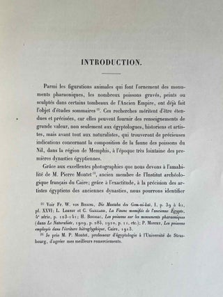 Faune égyptienne antique. Recherches sur les poissons représentés dans quelques tombeaux égyptiens de l’Ancien Empire.