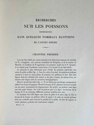Faune égyptienne antique. Recherches sur les poissons représentés dans quelques tombeaux égyptiens de l’Ancien Empire.