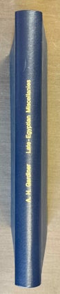 Item #M0605l Late Egyptian miscellanies. GARDINER Alan Henderson