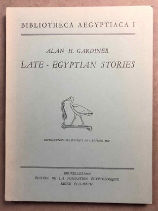 Item #M0606d Late Egyptian stories. GARDINER Alan Henderson