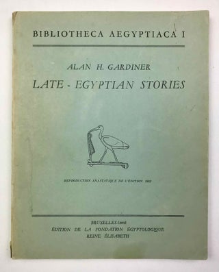 Item #M0606h Late Egyptian stories. GARDINER Alan Henderson