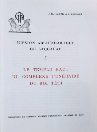 Le temple haut du complexe funéraire du roi Téti