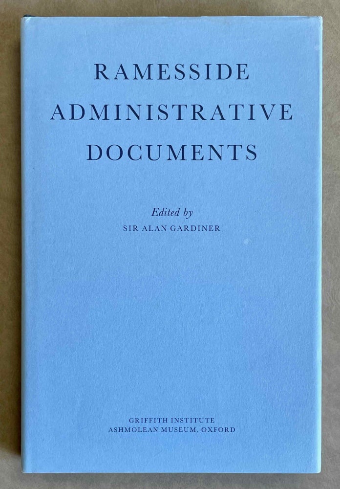 Item #M0611k Ramesside administrative documents. GARDINER Alan Henderson.[newline]M0611k-00.jpeg