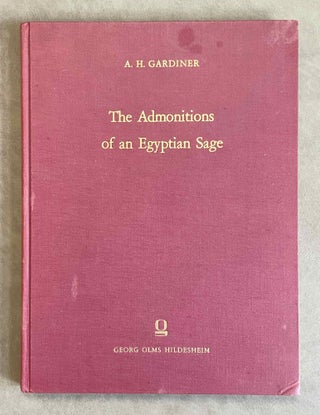 Item #M0612b The Admonitions of an Egyptian Sage from a Hieratic Papyrus in Leiden (Pap. Leiden...[newline]M0612b-00.jpeg
