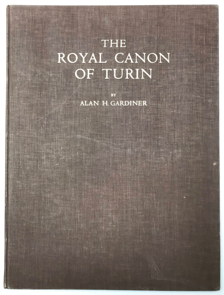 Item #M0616b The royal canon of Turin. GARDINER Alan Henderson.[newline]M0616b.jpg