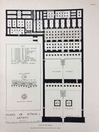 The temple of King Sethos I at Abydos. Vol. I: The chapels of Osiris, Isis and Horus. Vol. II: The chapels of Amen-Re, Re Harakhti, Ptah, and King Sethos. Vol. III: The Osiris complex. Vol. IV: The second hypostyle hall. (complete set)