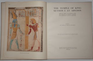 Item #M0617m The temple of King Sethos I at Abydos. Vol. I: The chapels of Osiris, Isis and...