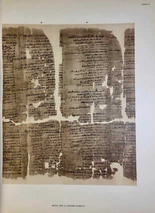 Item #M0622b The Wilbour papyrus. Vol. I: Plates. GARDINER Alan Henderson