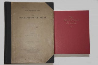 Item #M0626 The inscriptions of Sinai. Part I: Introduction and plates. Part II: Translations and...[newline]M0626.jpg