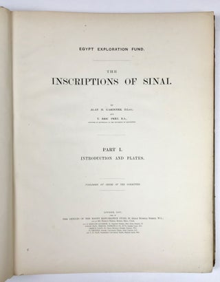 The inscriptions of Sinai. Part I: Introduction and plates.[newline]M0626c-03.jpeg