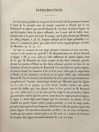La grande inscription dédicatoire d'Abydos