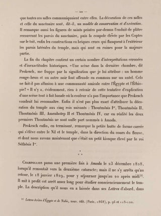 Le temple d'Amada. 1er et 2e fascicules (complete set)
