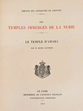 Le temple d'Amada. 1er et 2e fascicules (complete set)