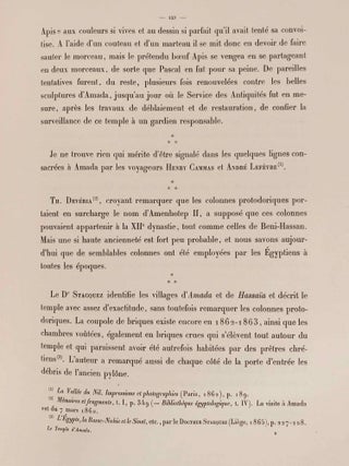 Le temple d'Amada. 1er et 2e fascicules (complete set)