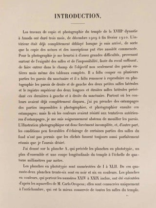 Le temple d'Amada. 1er et 2e fascicules (complete set)