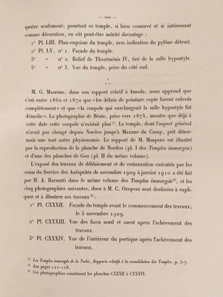 Le temple d'Amada. 1er et 2e fascicules (complete set)