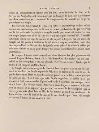 Le temple d'Amada. 1er et 2e fascicules (complete set)