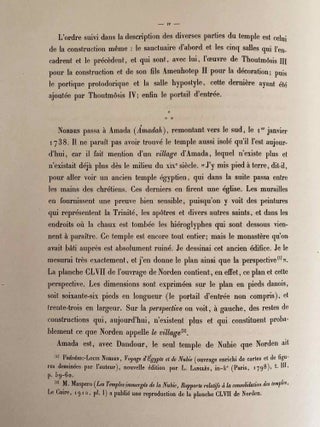 Le temple d'Amada. 1er et 2e fascicules (complete set)